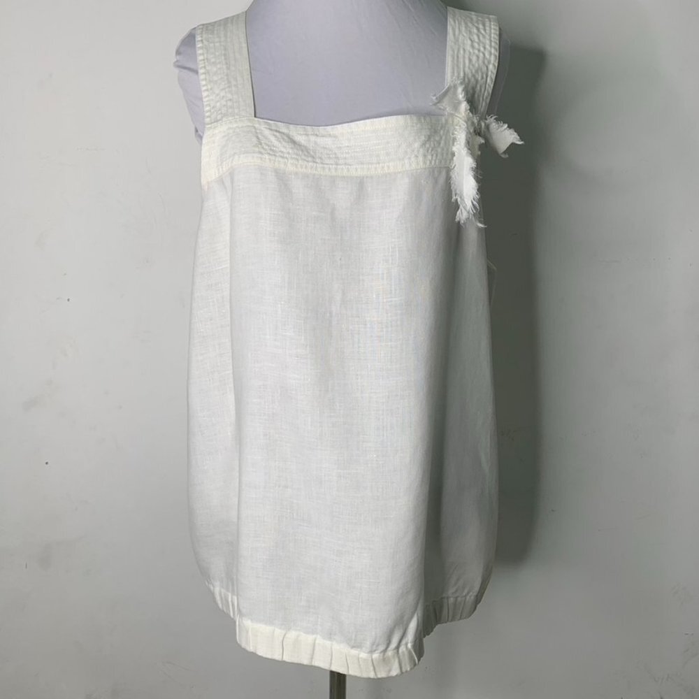 Francesca Miranda Women's White 100% Bamboo Tunic Top Size 2
